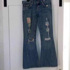 True Religion patch jeans